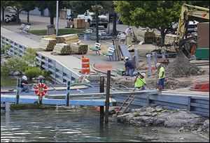 While Put-in-Bay’s C dock has been open for the last two weekends, both A and C docks should be consistently open by Thursday, village leaders say. The project’s original completion goal was May 22.