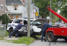 police toledo injured crash officers suv identify vehicle workers remove department try city