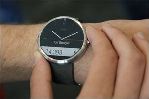 Most of the interactions with Motorola’s Moto 360, an Android Wear smart watch, are by voice.