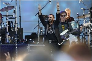 Ringo Starr performs with His All-Starr Band at the Toledo Zoo Amphitheater in Toledo, Ohio.