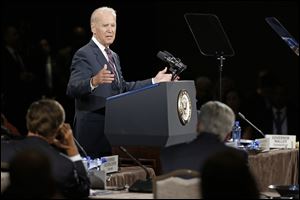 Vice President Joe Biden speaks at the National Governors Association convention today in Nashville, Tenn.