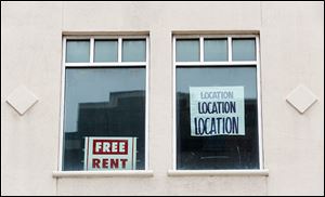 The owner of the building at 502 Adams St. put this sign in the window in 2011.