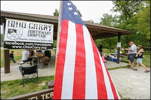 Ohio Carry and Michigan Open Carry picnic in Pearson Metropark in Oregon promoted a family environment celebrating freedom.