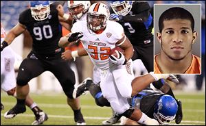 William Houston (32), a sophomore at Bowling Green State University and running back with the BGSU football team, is charged with attempted rape. 