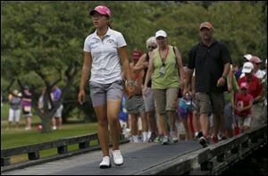 Eventual champion Lydia Ko approaches No. 8 during the final round of the Marathon Classic presented by Owens Corning and Owens-Illinois at Highland Meadows Golf Club in Sylvania.