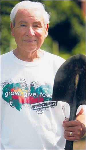 Charles G. âChuckâ Sattler, retired LOF millwright, gardening in Maumee.