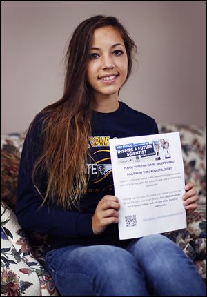 Claire Seiler, who will be a junior at Notre Dame Academy, is a finalist to win $1,000 to study a disorder that she has.