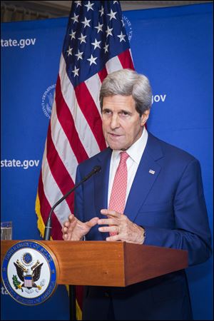 U.S. Secretary of State John Kerry announces a 72-hour humanitarian cease-fire beginning today between Israel and Hamas, in New Delhi, India, today. The truce collapsed less than two hours after it began.