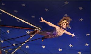 Rebecca Ostroff performs in the Kelly Miller Circus.