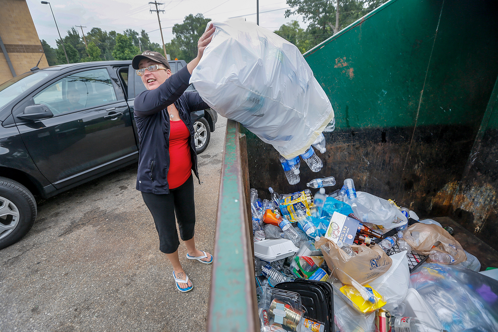 Deluge of water bottles overflow recycling bins The Blade