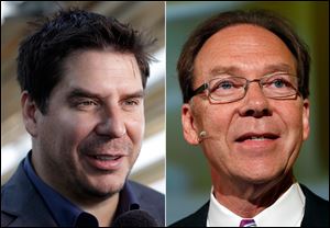 Marcelo Claure, left, will replace longtime Sprint CEO Dan Hesse. 