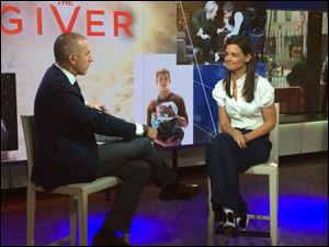 Matt Lauer interviews Katie Holmes on the 'Today' show.