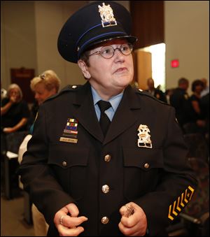 Officer C.J Bryce is the first female Toledo Police Department patrol officer to wear badge No. 1.