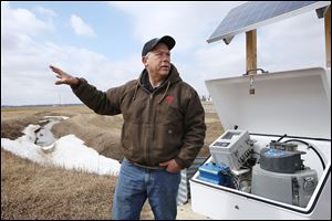 Terry McClure, a fifth-generation farmer in Paulding County, is one of the few northwest Ohio farmers participating in the ‘‍edge-of-field’ research into the role fertilizer runoff plays in Lake Erie algae blooms.