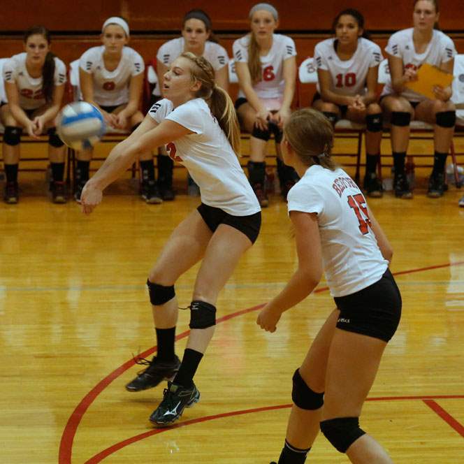 SPT-bedfordvball30p-Bedford-s-Savanna-Cherry-bumps-the-ball