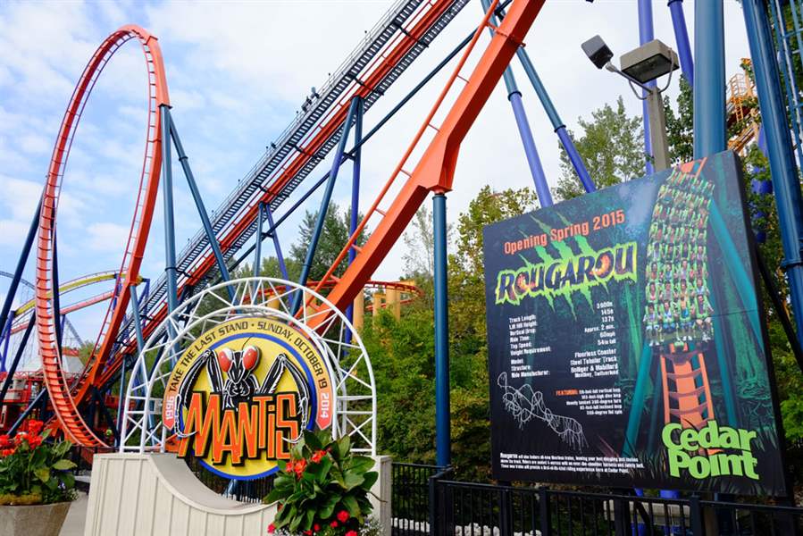Last weekend for Cedar Point's standup coaster The Blade