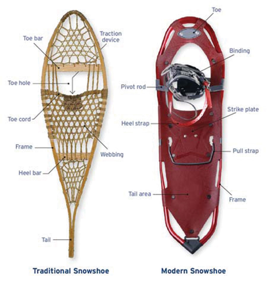 Snowshoes a traditional companion for wintertime travel in the outdoors