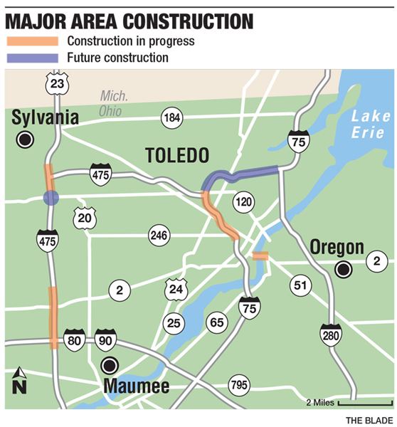 Closings to throttle freeway for 3 years The Blade