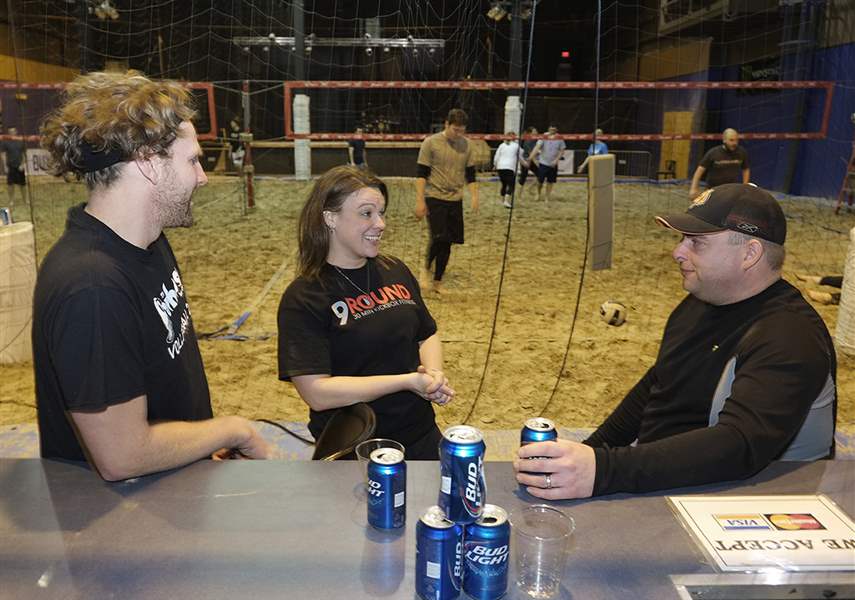Verdict still out on indoor sand volleyball court at bar The Blade