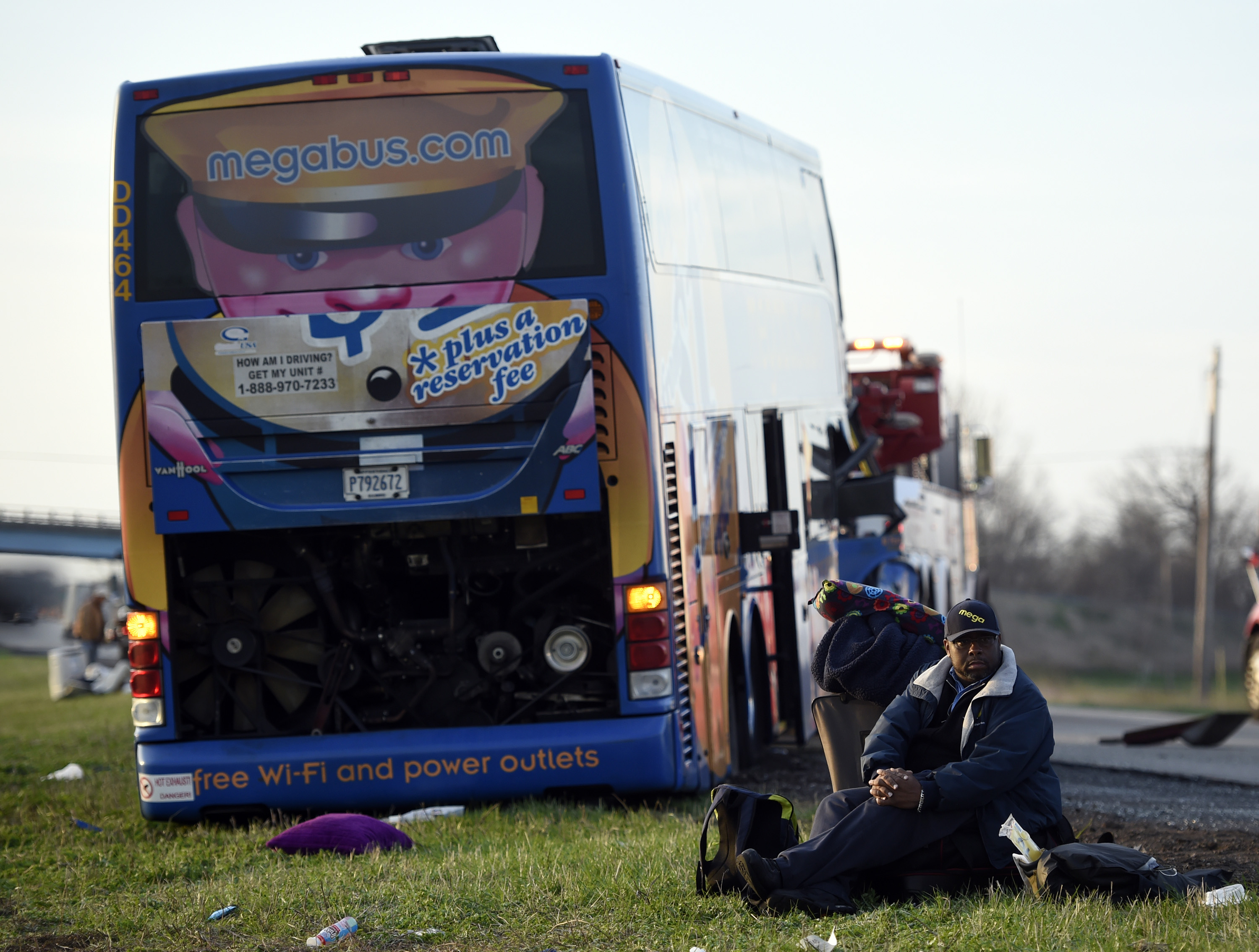 Indiana State Police 19 passengers hurt when Megabus doubledecker
