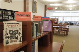 The Toledo-Lucas County Public Library is a patent and trademark center for the U.S. Patent Office. An intellectual-property attorney regularly consults with business owners.