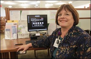 Linda Fayerweather, business-technology specialist for the library.