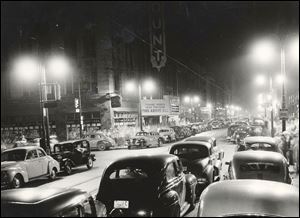 It’s hard to believe now how vital, congested, and busy downtown Toledo was in earlier days. Old photos, such as this one taken in August, 1942, cars filling the Adams Street near the Huron Street intersection.