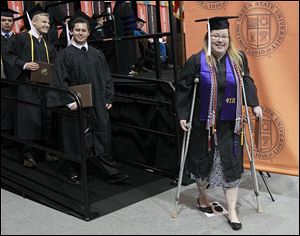 Despite serious injuries, Tanya Schardt persevered and won her degrees in history, German, and geography.
