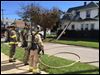Utility pole falls on North Toledo house