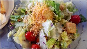 Fresh garden salad from Schmucker’s Family Restaurant.