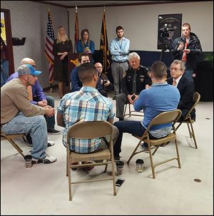 Ohio Attorney General Michael DeWine spent a day in Toledo last week, speaking with members of the Drug Abuse Response Team, run by the Lucas County Sheriff’s Office, as well as with several recovering addicts whom the unit had helped. 