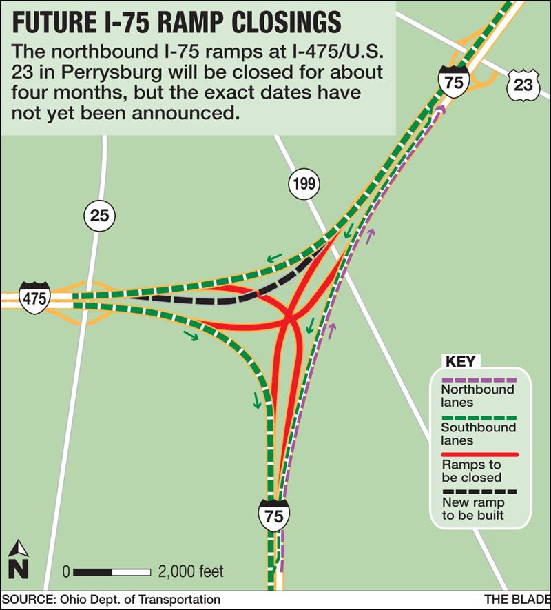 Ramp closures coming for I75 work zone in Perrysburg Toledo Blade