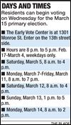 Early voting to begin Wednesday