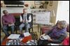 Strickland visits, talks taxes