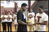 NFL player shares story with alma mater