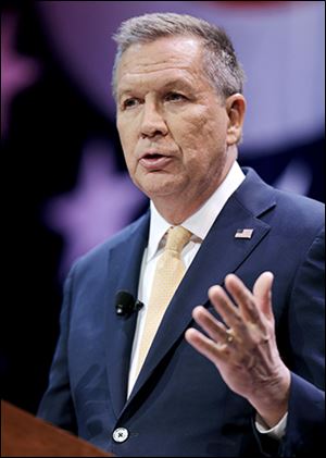 Gov. John Kasich spoke on many topics, including the tax cuts made under his time in office and his plans to accelerate new ones.