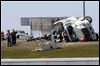 Overturned truck closes interstate ramp for 6 hours