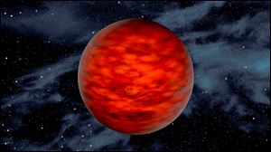 This artist’s rendering depicts an object newly identified by astronomers at the University of Toledo, which announced its discovery Wednesday. The object is thought to be a free-floating object known as a ‘brown dwarf’ and is about 100 light years from Earth.