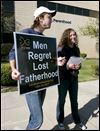 Abortion protest draws 25 in city