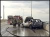 Car fire on Skyway snarls rush-hour traffic
