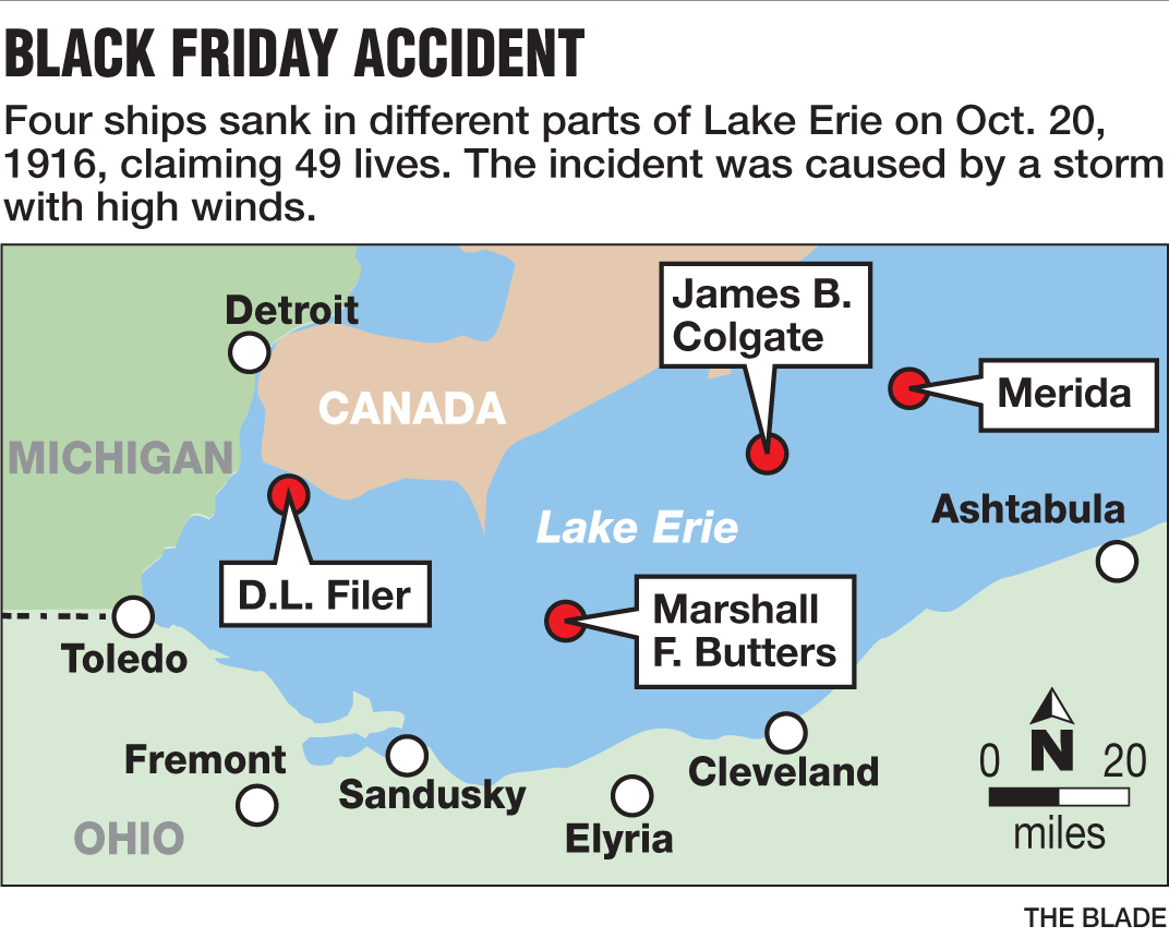 Storm sank 4 ships on Lake Erie in 1916 The Blade