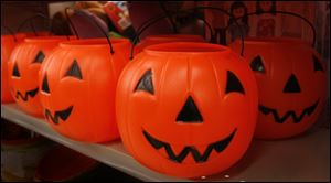 Halloween buckets at Rite-Aid on Monroe Street and Secor Road.