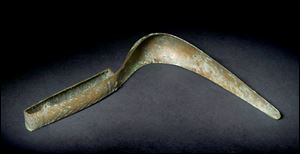 Items in the online auction include a Roman bronze strigil, which is a curved blade used to scrape the skin to get rid of sweat and dirt after a bath or exercise.