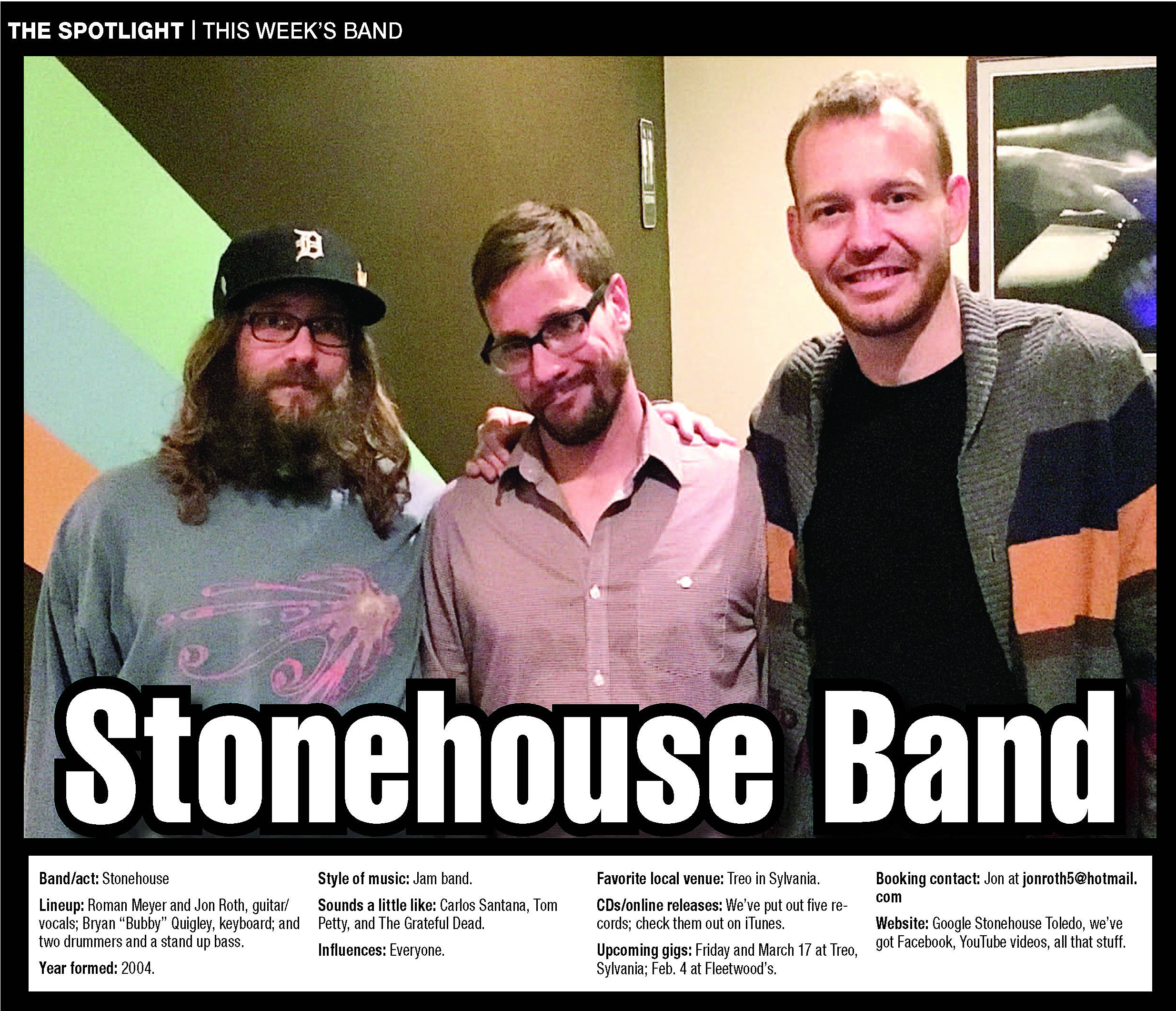 Spotlight band/act Stonehouse The Blade