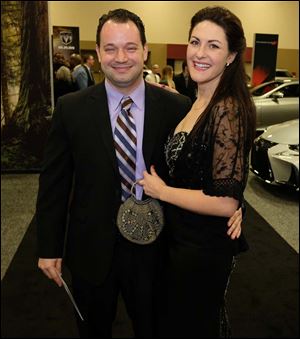 Jason Middaugh and Jennifer Giddens during the Toledo Auto Show Gala.