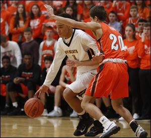 Northview's Alek West drives inside against Southview's Tyson King during a game last year. West averaged 11.3 points last season.