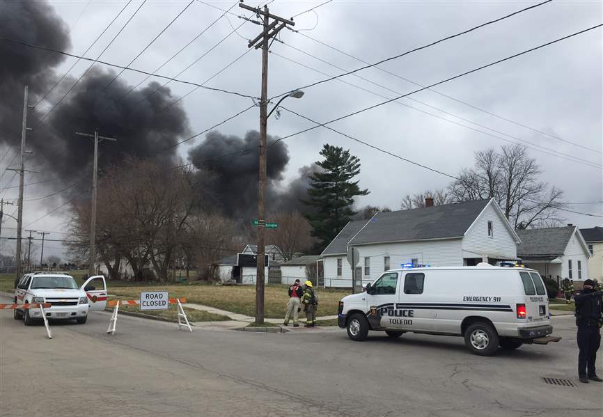 Toledo firefighters use water on chemical fire The Blade