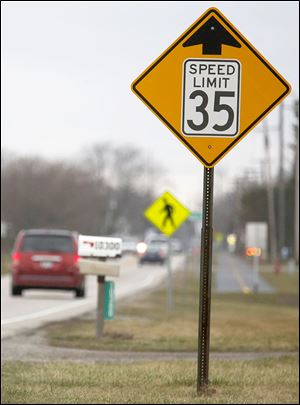 A sign in Whitehouse indicates that the speed limit is 35 mph in the village, but the real limit is 50 mph.
