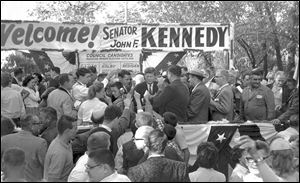John F. Kennedy was photograped  by Herral Long in 1959 in Toledo,OH Blade photo