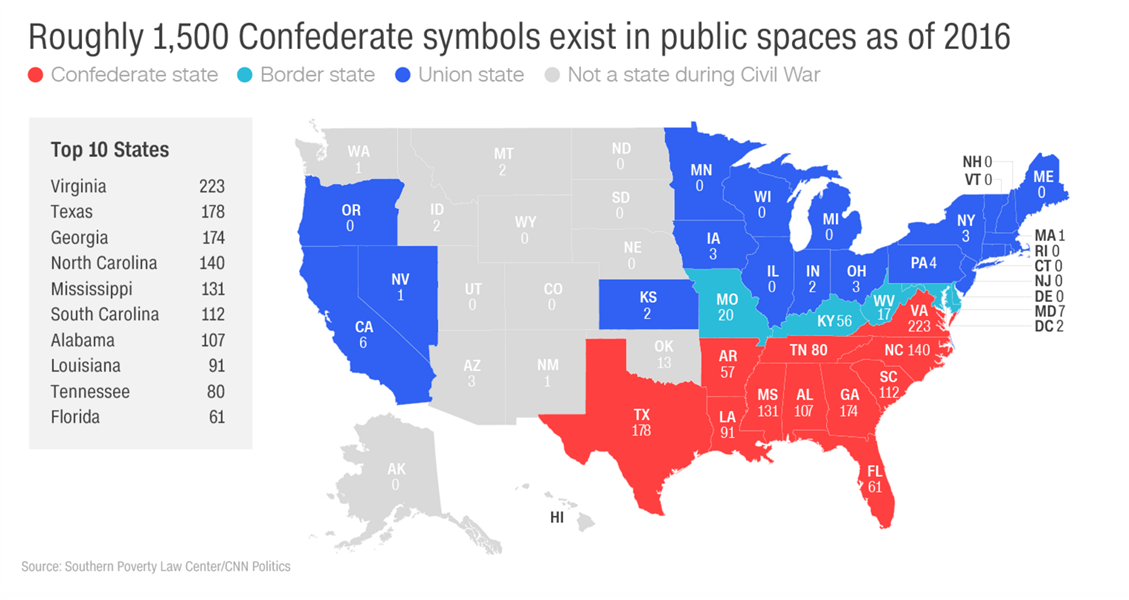 Here Are 1 500 Symbols Of The Confederacy In The U S